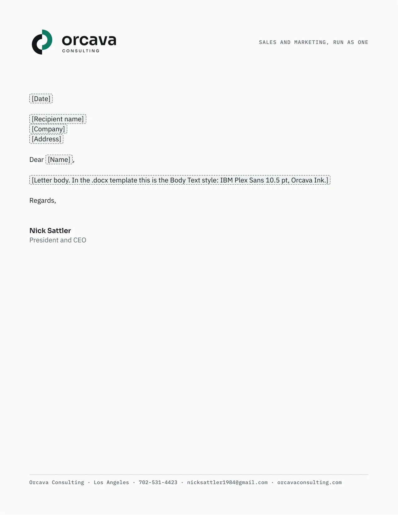 Letterhead preview